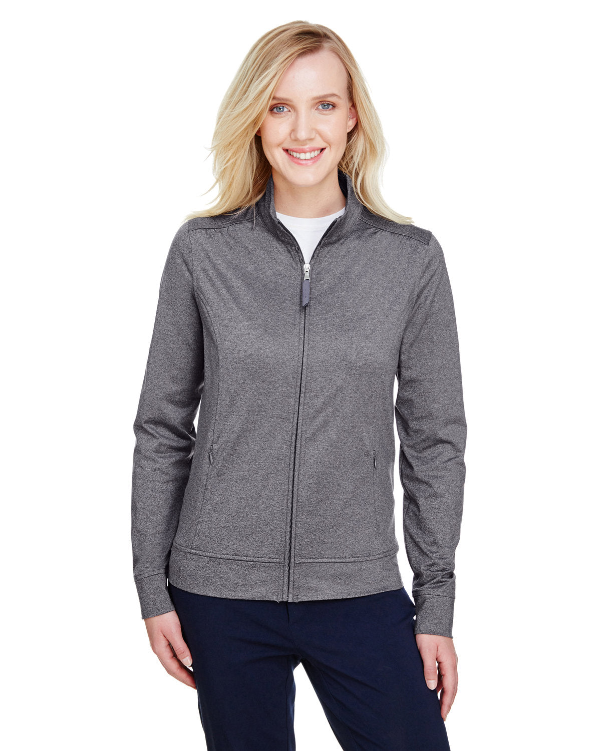 UltraClub UC400W Ladies' Navigator Heather Performance Full-Zip