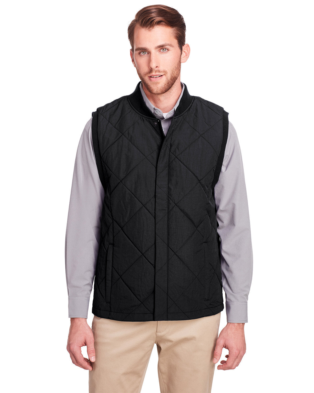 UltraClub UC709 Men's Dawson Quilted Hacking Vest