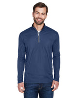 UltraClub 8230 Men's Cool & Dry Sport Quarter - Zip Pullover - Ninja Transfers
