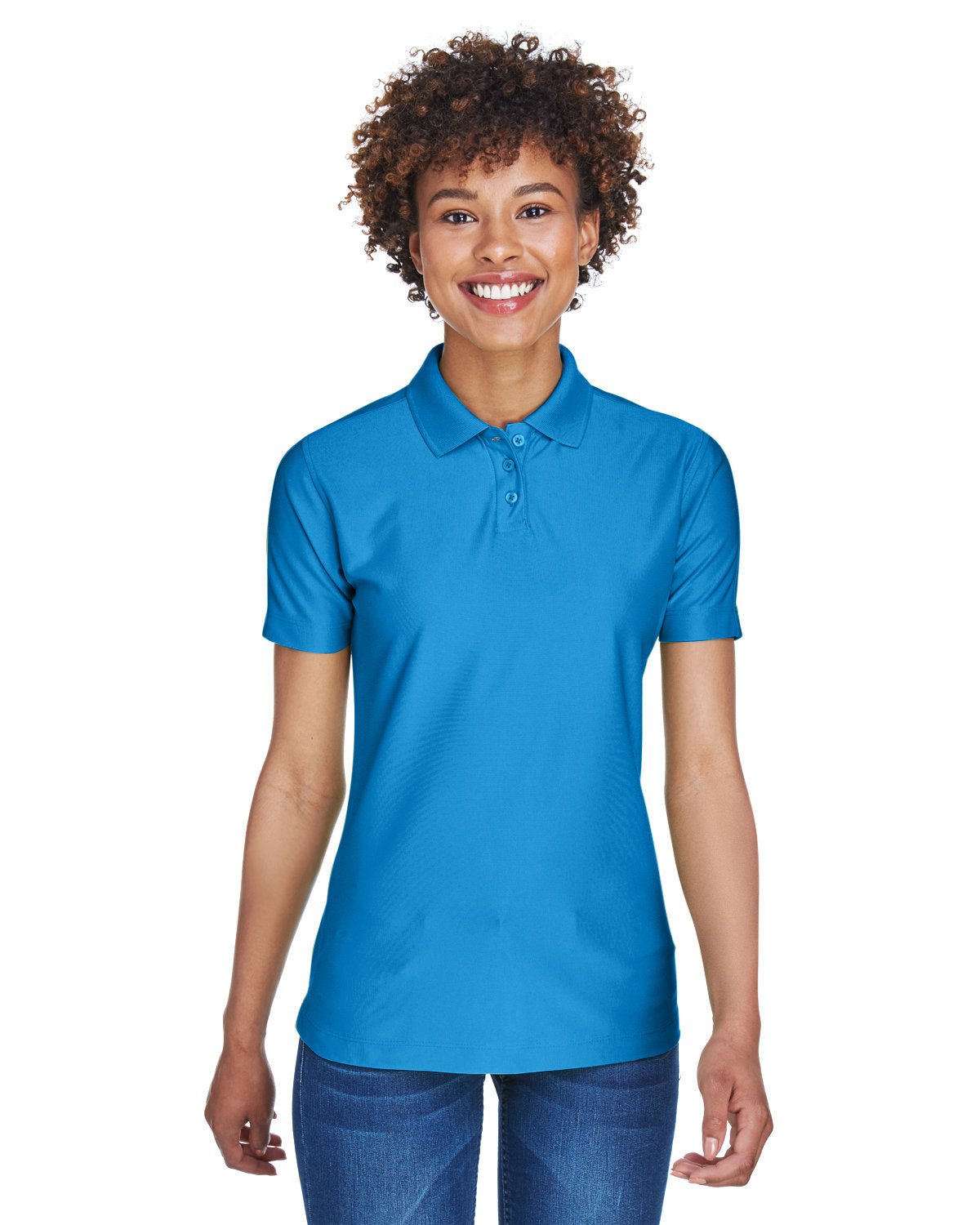 UltraClub 8414 Ladies' Cool & Dry Elite Performance Polo - Ninja Transfers