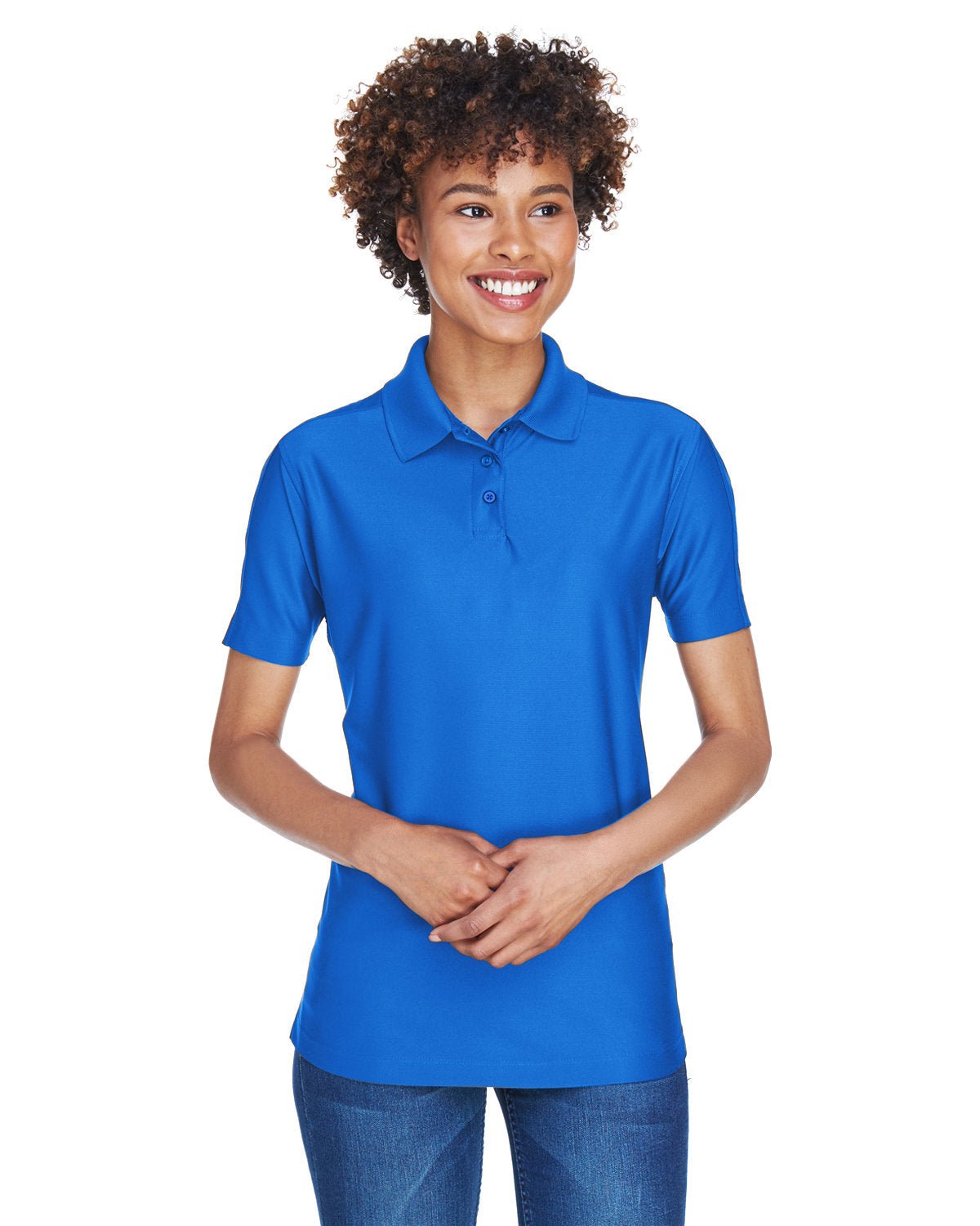 UltraClub 8414 Ladies' Cool & Dry Elite Performance Polo - Ninja Transfers