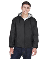 UltraClub 8915 Adult Fleece - Lined HoodedJacket - Ninja Transfers