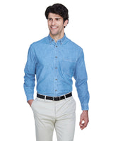 UltraClub 8960 Men's Cypress Denim withPocket - Ninja Transfers