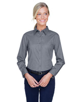 UltraClub 8976 Ladies' Whisper Twill - Ninja Transfers