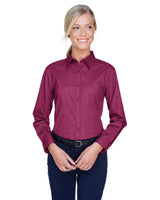 UltraClub 8976 Ladies' Whisper Twill - Ninja Transfers