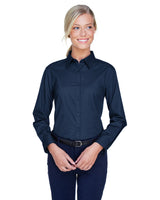 UltraClub 8976 Ladies' Whisper Twill - Ninja Transfers