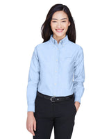 UltraClub 8990 Ladies' Classic Wrinkle - Resistant Long - Sleeve Oxford - Ninja Transfers