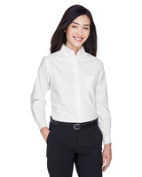 UltraClub 8990 Ladies' Classic Wrinkle - Resistant Long - Sleeve Oxford - Ninja Transfers