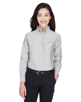 UltraClub 8990 Ladies' Classic Wrinkle - Resistant Long - Sleeve Oxford - Ninja Transfers