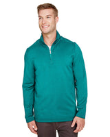 UltraClub UC792 Men's Coastal Pique Fleece Quarter - Zip - Ninja Transfers